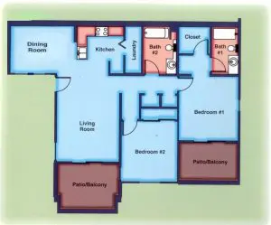 Apartment B2B Floor Plan