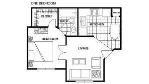 Floor Plan One Bedroom