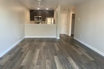 Flora Vista Apartment Unit Living Room & Kitchen