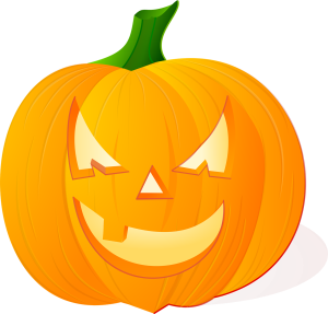 A large orange pumpkin sticker perfect for DIY halloween decorating.