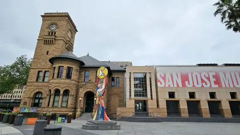 San Jose Museum of Art on an overcast day in downtown San Jose, one of the many indoor attractions featured in this rainy-day activities guide.