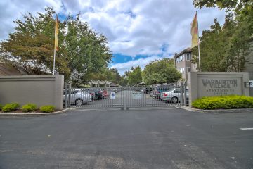 Warburton Village Apartments Gated Parking Lot Entrance
