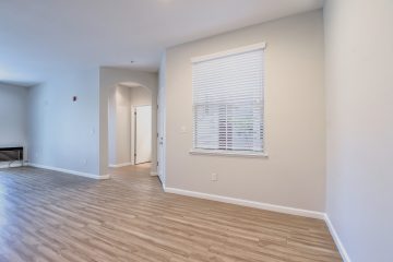 Dining room with window.