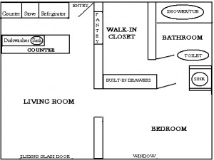Apartment Jr. One Bedroom Floor Plan