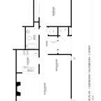 Apartment 1 Bed 1 Bath One-Story Floor Plan