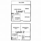 Apartment 2 br 1250 sf Floor Plan