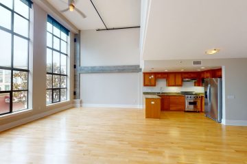 Bluxome Place one bedroom loft unit 202 kitchen main