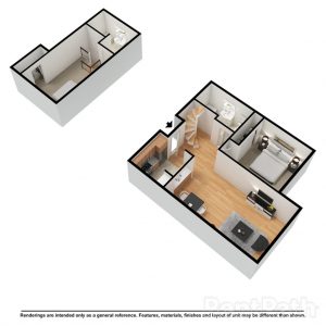 The Podium Apartments - Apartment Unit Floorplan F LOFT