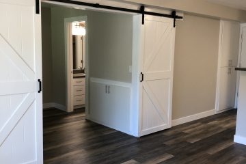 Living Room with Barn Sliding Doors