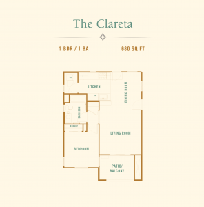 Apartment The Clareta Floor Plan