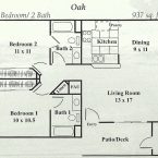 Apartment Oak Floor Plan