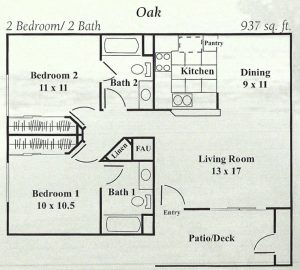 Apartment Oak Floor Plan