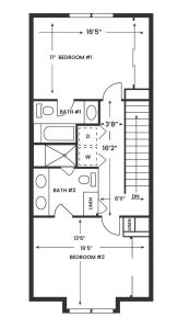 stevens creek villas townhome floorplan upper level