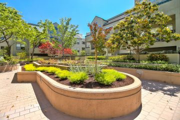 The Podium Apartments Outdoor Walkway and Landscaping
