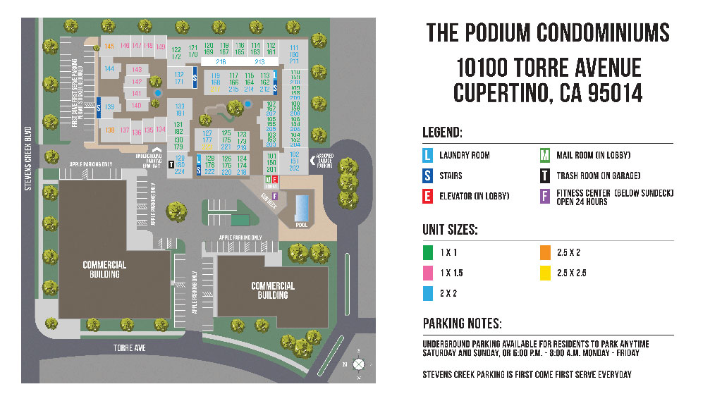 the podium map