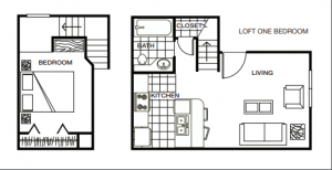 Apartment **1 BED. LOFT ** Floor Plan
