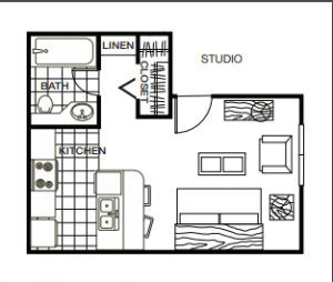 Apartment ** STUDIO ** Floor Plan