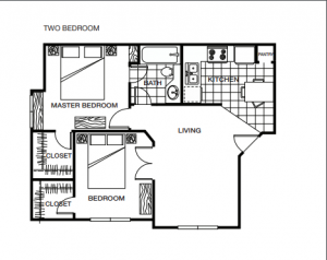 Apartment **2 BEDROOM ** Floor Plan