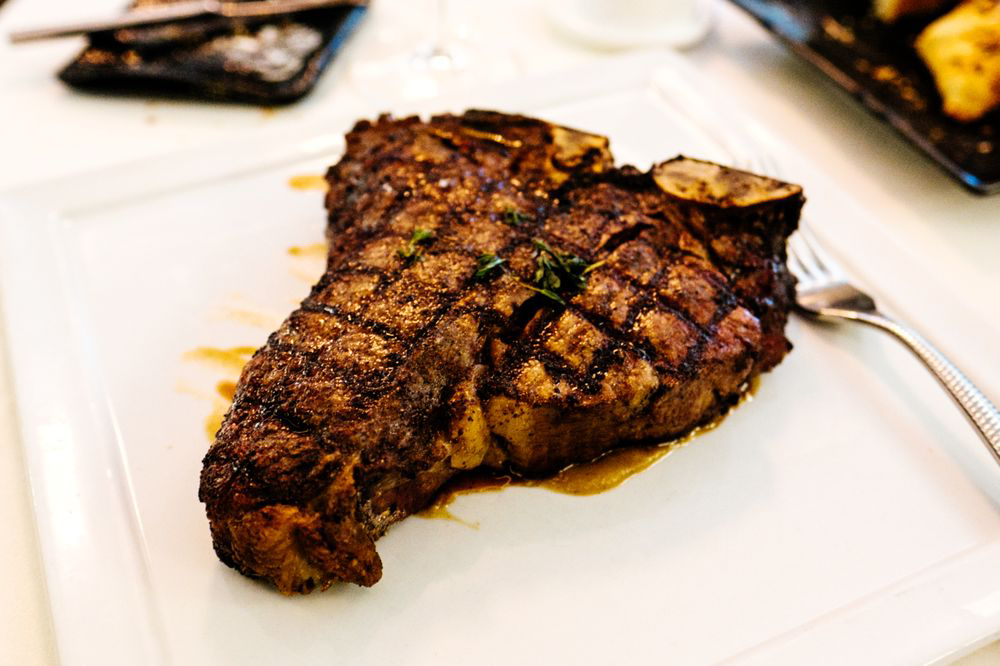 A deliciou steak from Alexander's Steakhouse in Cupertino, CA.