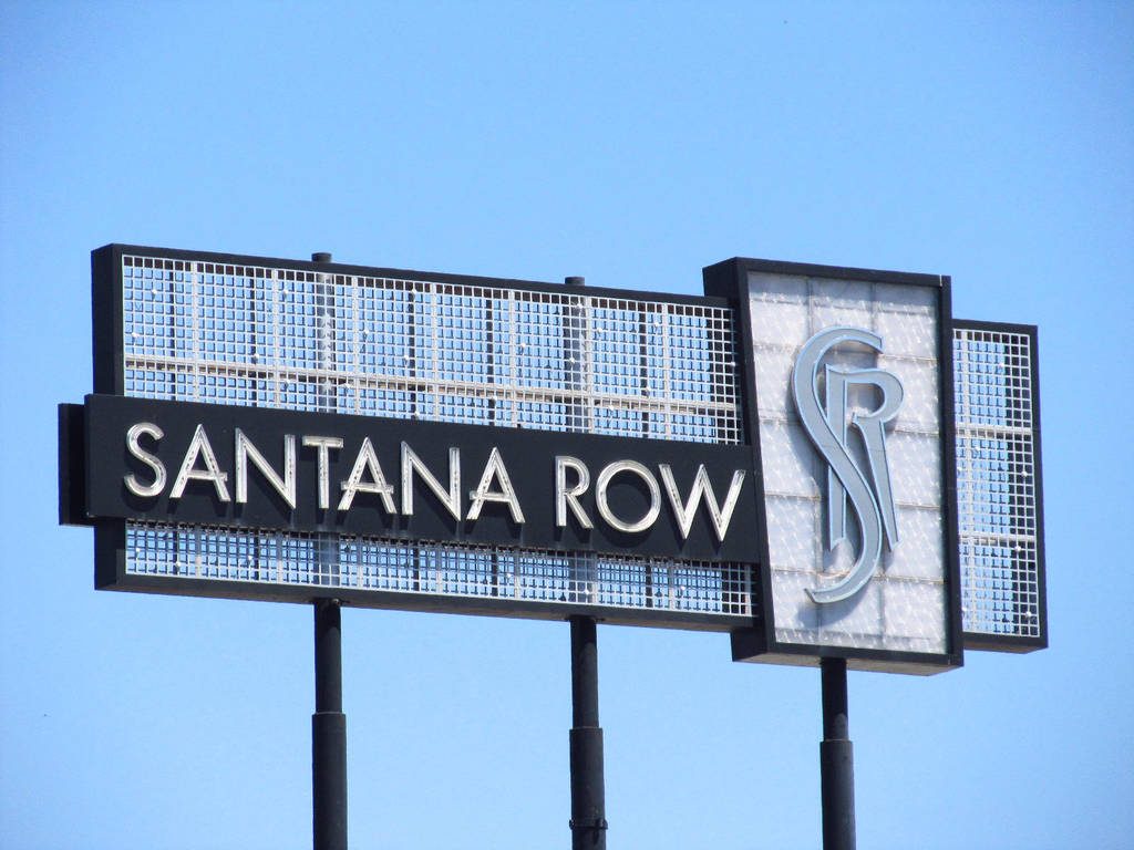 Santana Row Sign | Santa Clara City Guide | Nearby Shopping