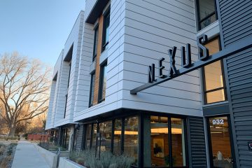 angled view of nexus on 9th front entrance