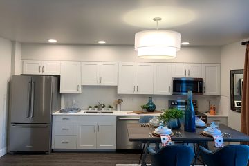 view of kitchen of nexus on 9th apartment interior