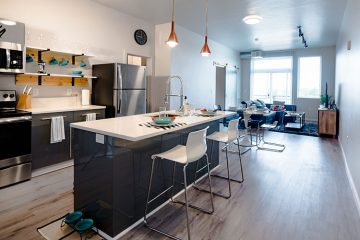 C9 Flats Unit Kitchen & Living Room