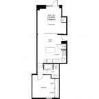 Apartment 102 - 1x1 B1 Floor plan