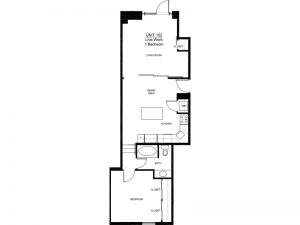 Apartment 102 - 1x1 B1 Floor plan