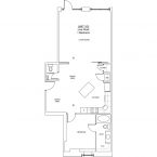 Apartment 103 - 1x1 B2 Floor plan