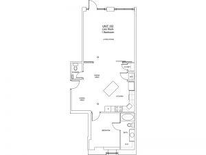 Apartment 103 - 1x1 B2 Floor plan