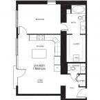 Apartment 201 - 1x1 P Floor plan