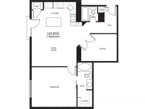 Apartment 202 - 1x2 D1 Floor plan