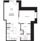 Apartment 207 - 1x1 E Floor plan