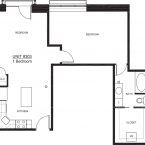 Apartment 303 - 1x1 G Floor plan