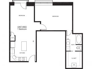 Apartment 303 - 1x1 G Floor plan