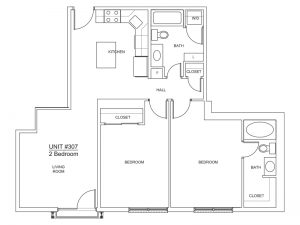 Apartment 307 - 2x2 A Floor plan
