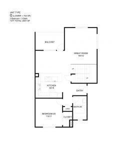 Pastoria Unit G Lower Floor Plan