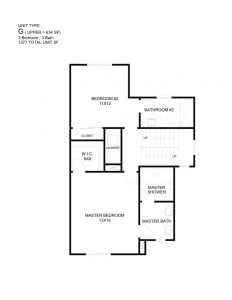 Pastoria Unit G Upper Floor Plan