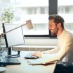 Man happily working for one of the best companies near San Jose
